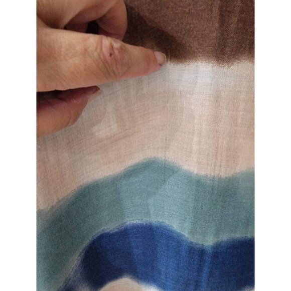 Striped Open Front Kimono Cardigan By Quagga Green Label In Lenzing Modal - Picture 4 of 6